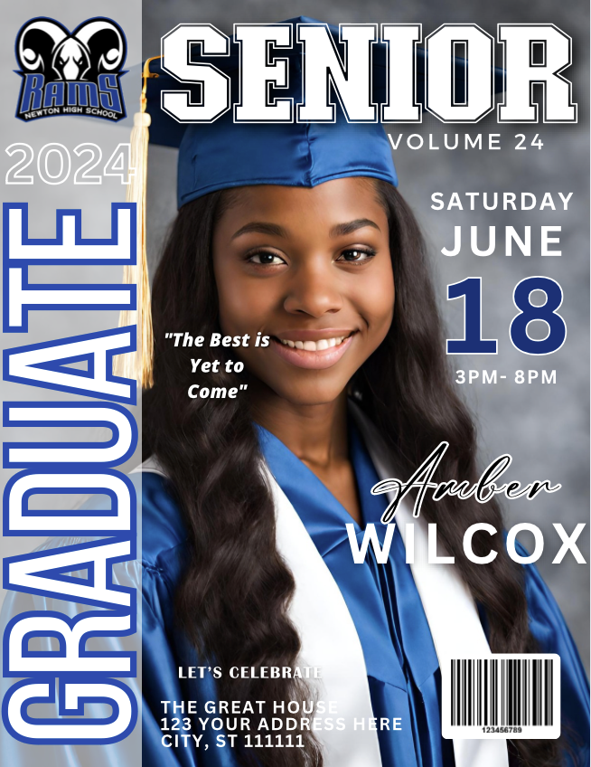 Single Grad Magazine Cover Editable