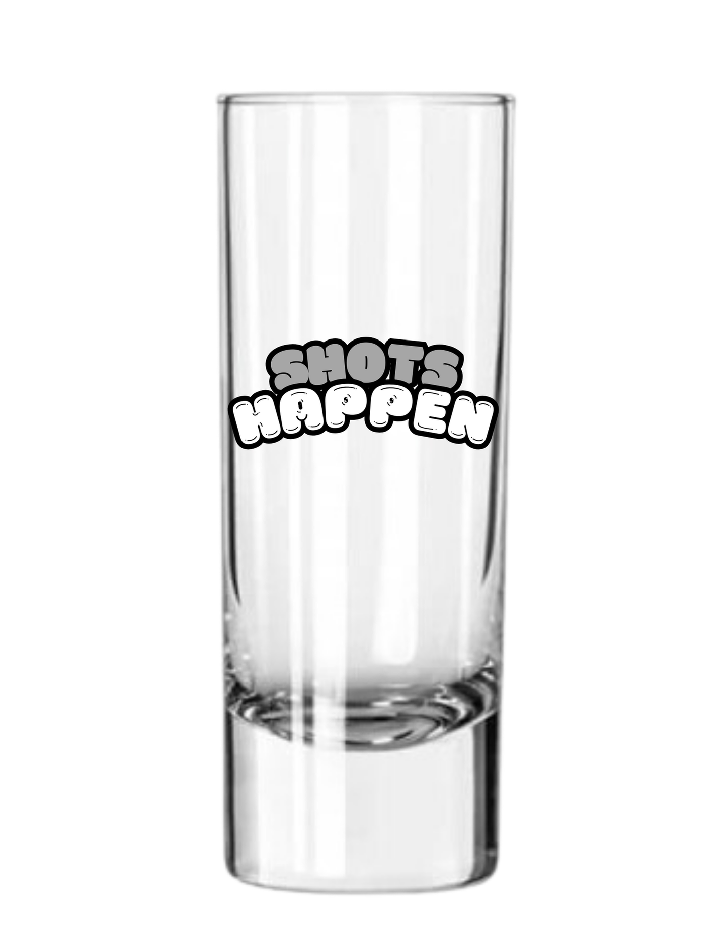 Shots Happen Shot Glass