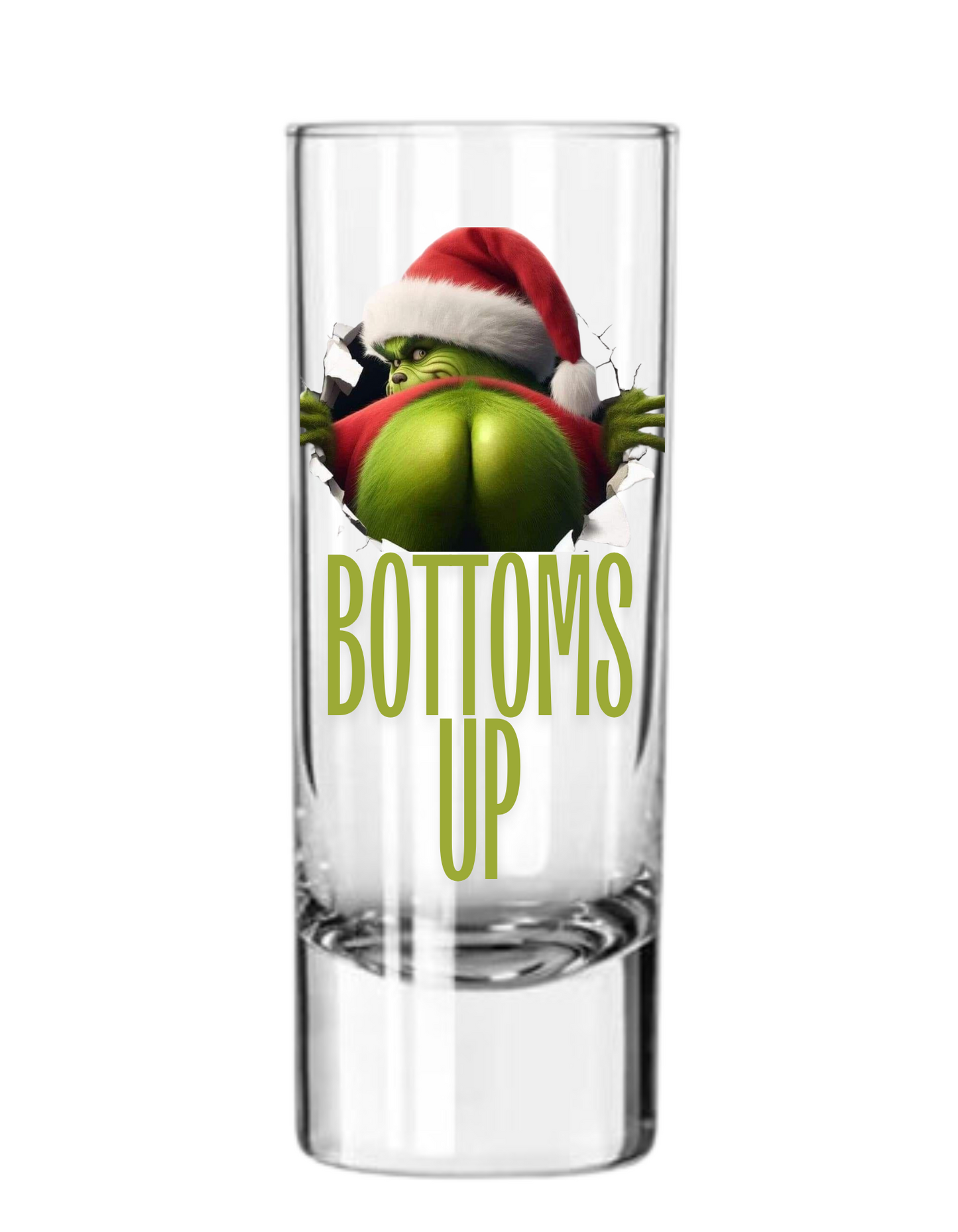 Bottoms Up with Who Shot Glass